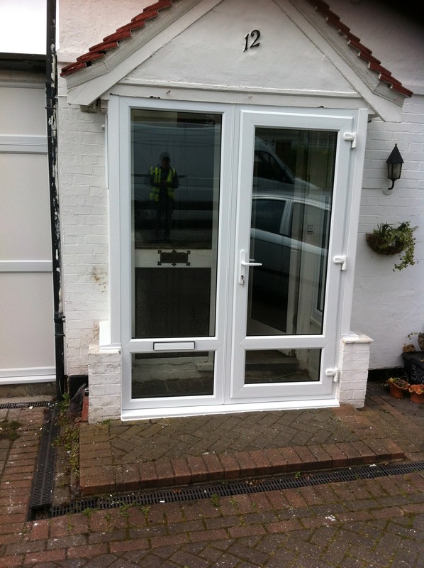 uPVC French doors fitted as front entrance in Croydon