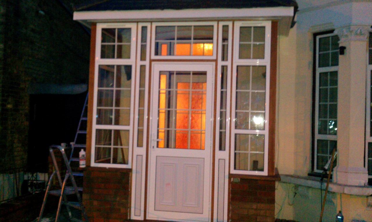 uPVC porch with Georgian bar glazing installed in Croydon
